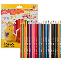 Карандаши цветные Deli  "Larva", 24 цвета, картон