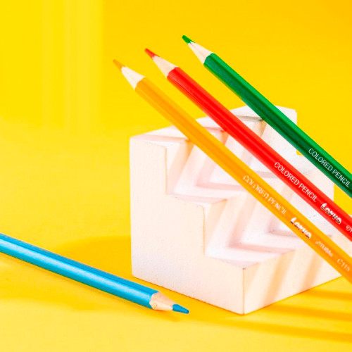 Карандаши цветные Deli  "Larva", 24 цвета, картон