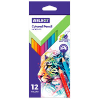 Карандаши цветные i Select, 12 цветов, дерево, картон