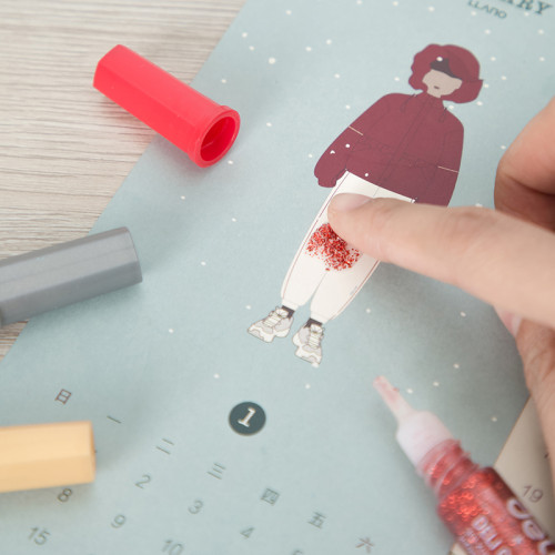 Клей-гель DELI "Explora" с блестками, 3 шт по 12 мл, в блистере