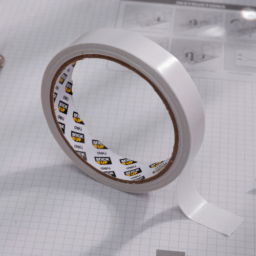 Клейкая лента двусторонняя DELI 18 мм х 10 м (полипропиленовая основа)