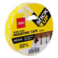 Клейкая лента двусторонняя DELI 25,4 мм х 5 м, белая