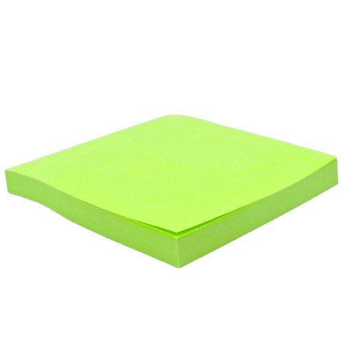 Клейкие листики KUVERT "Sticky" 76 х 76 мм, неон-зеленый, 100 листов