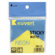 Клейкие листики KUVERT "Sticky" 76 х 76 мм, неон-желтый, 100 листов