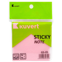 Клейкие листики KUVERT "Sticky" 76 х 76 мм, розовые, 100 листов