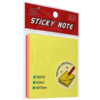 Клейкие листики KUVERT "Sticky" 76х76 мм, 5 неоновых цветов, 100 листов