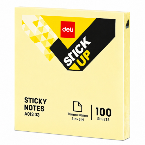 Клейкие листки DELI "Stick Up", 76 х76 мм, ассорти пастельные, 100 листов, пленка