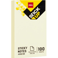 Клейкие листки DELI "Stick Up", 76х51 мм, желтые, 100 листов