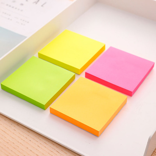 Клейкие листки DELI "Stick Up", 76х76 мм, ассорти неоновые, 100 листов, пленка