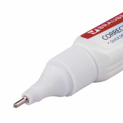 Корректирующая ручка BRAUBERG, 9 мл, металлический наконечник