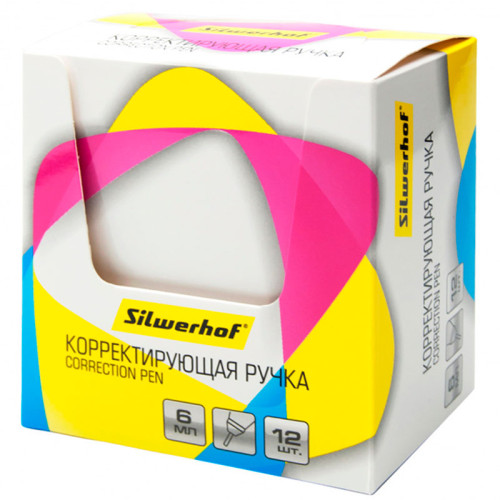 Корректирующая ручка Silwerhof, 6 мл, металлический наконечник