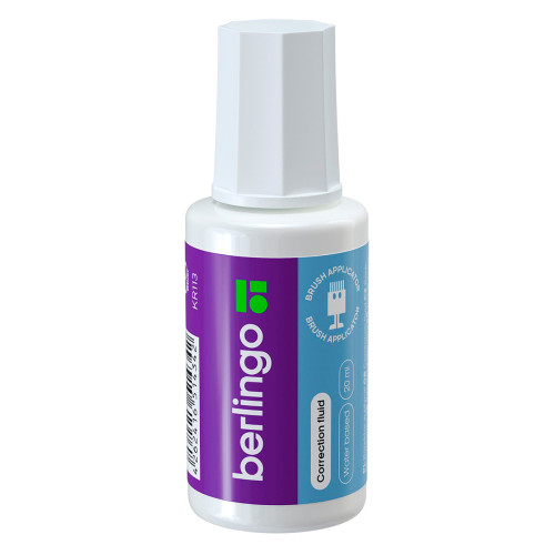 Корректирующая жидкость Berlingo на водной основе, 20мл.