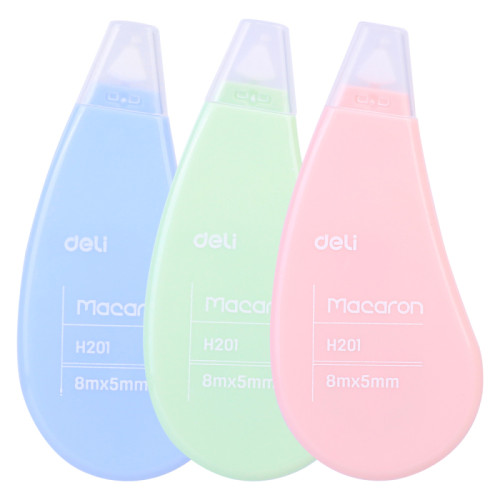 Корректирующий роллер DELI "Macaron", 5 мм х 8 м, ассорти