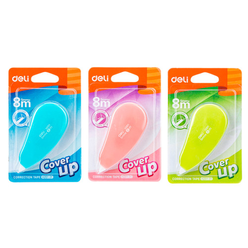 Корректирующий роллер DELI "Macaron", 5 мм х 8 м, ассорти