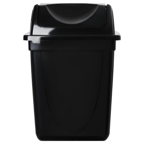 Корзина с вращающейся крышкой СТАММ 12 л., черная