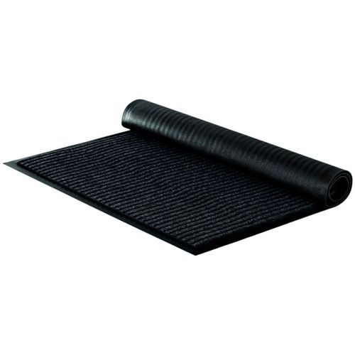 Коврик влаговпитывающий,ворсовой, ребристый OfficeClean, 60*90см, черный