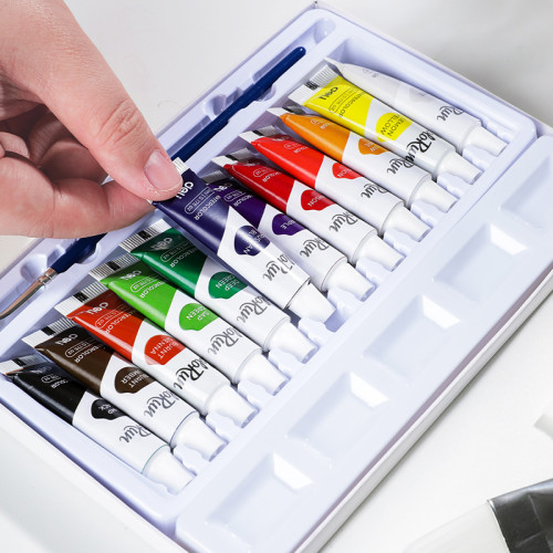 Краски акварельные DELI "ColoRun", художественные, 12 цветов в тубах по 5 мл.