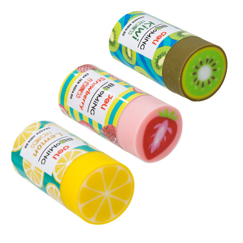 Ластик DELI "Blooming", цилиндрический, ассорти (43х22х22 мм)