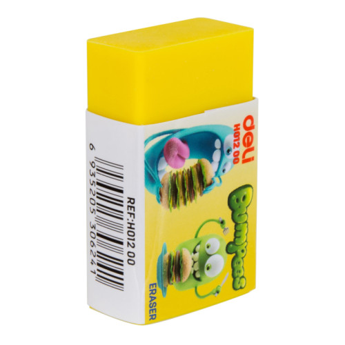 Ластик DELI "Bumpees", прямоугольный, ассорти, 40х22х12 мм