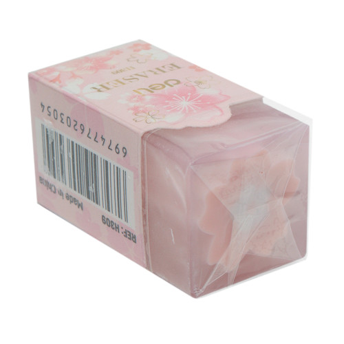 Ластик DELI "Cherry Blossom", прямоугольный, ассорти (38х20х20 мм)