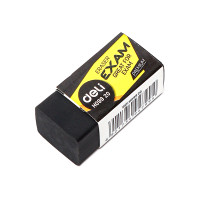 Ластик DELI "Exam", прямоугольный, черный (33х15х12 мм)