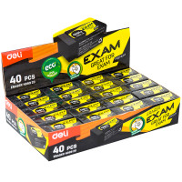 Ластик DELI "Exam", прямоугольный, черный (33х15х12 мм)