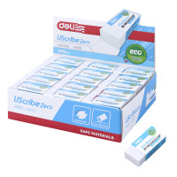 Ластик DELI "UScribe Zero", прямоугольный, белый (41х19х11 мм)