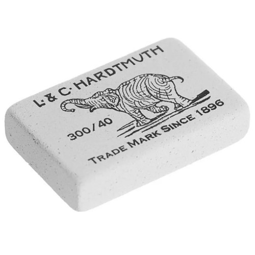 Ластик KOH-I-NOOR "Elephant 40", прямоугольный, белый (36х23х8 мм)