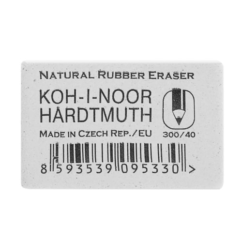 Ластик KOH-I-NOOR "Elephant 40", прямоугольный, белый (36х23х8 мм)