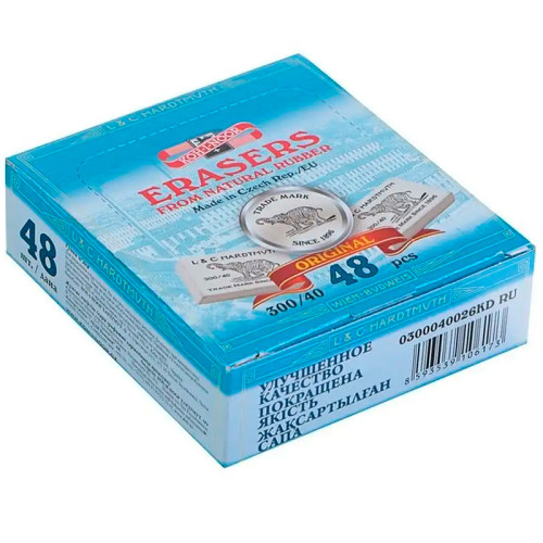 Ластик KOH-I-NOOR "Elephant 40", прямоугольный, белый (36х23х8 мм)