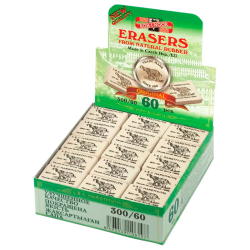 Ластик KOH-I-NOOR "Elephant 60", прямоугольный, белый (31х21х8 мм)