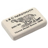 Ластик KOH-I-NOOR "Elephant 80", прямоугольный, белый (26х19х8 мм)