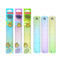 Линейка DELI "Flexible" 20 см, гибкая, ассорти