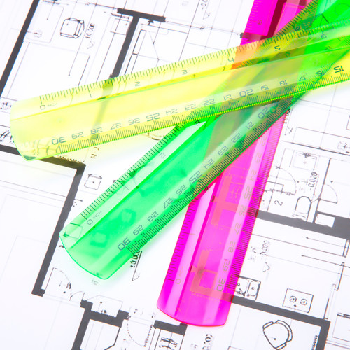 Линейка DELI "Pioneer" 30 см, неоновые цвета ассорти