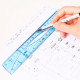 Линейка DELI "Woove" 20 см, тонированная голубая