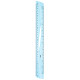 Линейка DELI "Woove" 30 см, тонированная голубая