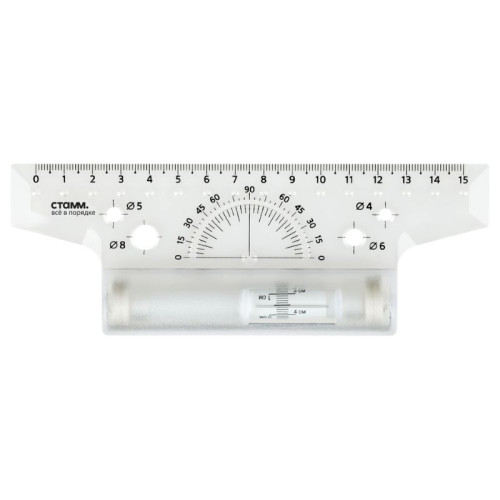 Линейка-рейсшина СТАММ 15 см, пластиковый ролик, европодвес