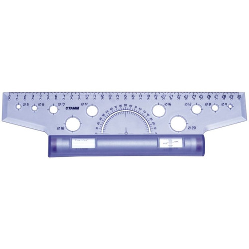 Линейка-рейсшина СТАММ 30 см, пластиковый ролик, европодвес