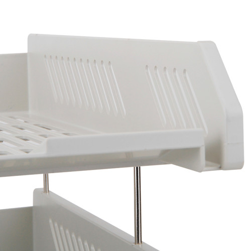 Лоток горизонтальный DELI, 2-х рядный, пластик,  серый