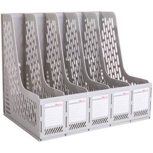 Лоток вертикальный DELI, 5 отделений, серый