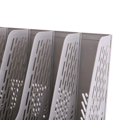 Лоток вертикальный DELI, 5 отделений, серый