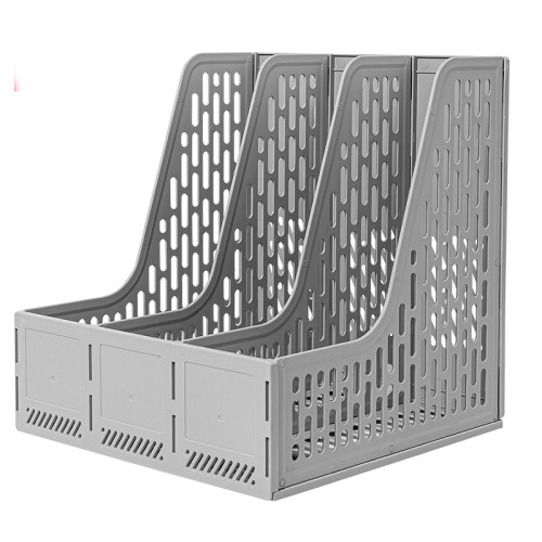 Лоток вертикальный DELI "E9843", 3 отделения, серый