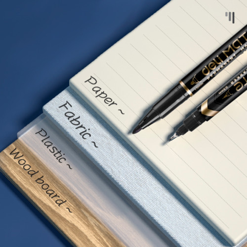 Маркер для CD/DVD DELI "Mate" перманентный двухсторонний, 0,5-1,0 мм, черный