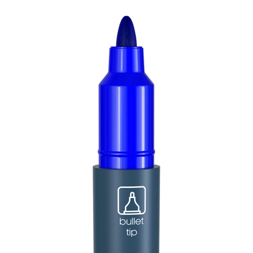 Маркер перманентный BERLINGO "Multiline PE55" двухсторонний, 0,5-1 мм, синий