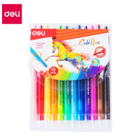 Мелки восковые Deli "Colorun", с поворотным механизмом, 12 цветов, блистер