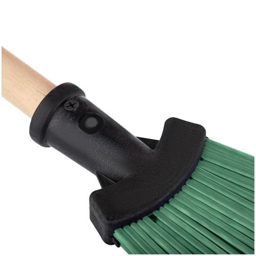 Метла "Vega", для улицы, плоская 25х18 см, с деревянным черенком 120 см