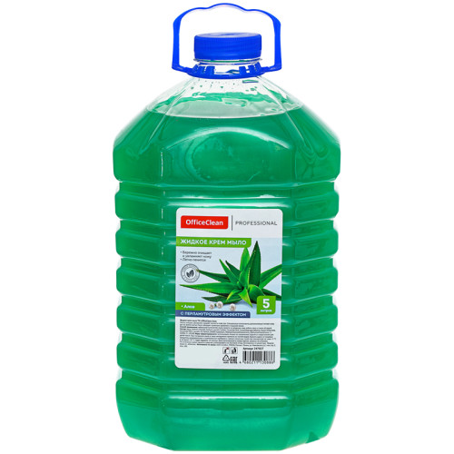 Мыло жидкое OfficeClean Professional "Алоэ" в канистре, 5 литров