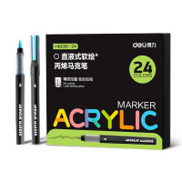 Набор акриловых маркеров Deli HM361, универсальные, 24 цвета