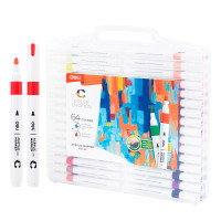 Набор акриловых маркеров Deli "Color Emotion" C191, универсальные, 64 цвета