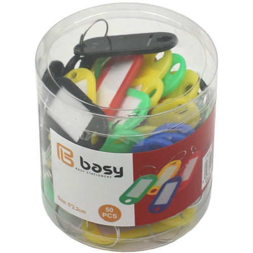 Набор брелков BASY "80101" для ключей, 50 мм., 50 шт/упак, ассорти
